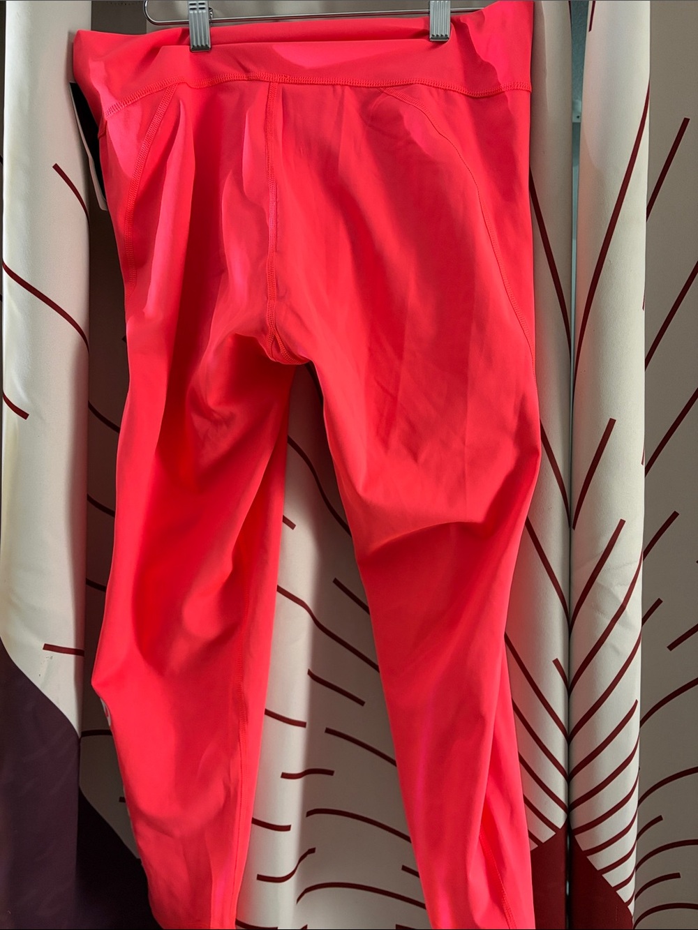 adidas Hot Pink Capri Leggings with White Logo - Picture 4 of 5